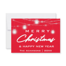 Vrolijk Kerstmis Naam Foto Lichten Rode Marine