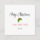 Vrolijk Kerstmis Naam Jaar Feestelijke Vakantie Te Informatiekaartje (Voorkant)