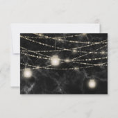 Vrolijk Kerstmis Naam Lichten Marmer Zwart Goud Kaart (Achterkant)