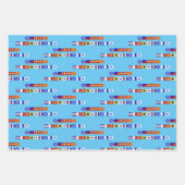 Vrolijk Kerstmis Nautisch Signaalvlag DIY BG Kleur Inpakpapier Vel (Voorkant 3)