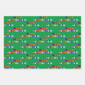 Vrolijk Kerstmis Nautisch Signaalvlag DIY BG Kleur Inpakpapier Vel (Voorkant 2)