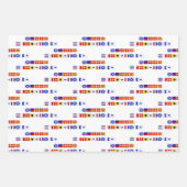 Vrolijk Kerstmis Nautisch Signaalvlag DIY BG Kleur Inpakpapier Vel (Voorkant)