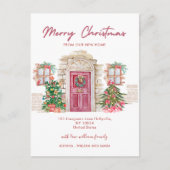 Vrolijk Kerstmis Nieuw Huis Deur Bewegen Aankondigingskaart (Voorkant)