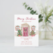 Vrolijk Kerstmis Nieuw Huis Deur Bewegen Aankondigingskaart (Staand voorkant)