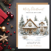 Vrolijk Kerstmis Nieuw Huis Verhuizen Aankondiging