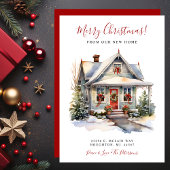 Vrolijk Kerstmis Nieuw Huis Verhuizen Aankondiging