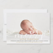 Vrolijk Kerstmis Nieuwe Baby 4 Foto Geboorte Aankondiging (Voorkant)