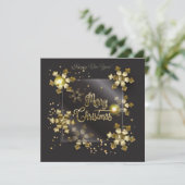 Vrolijk Kerstmis & Nieuwjaar! 2020 Gouden Luxe Feestdagenkaart (Staand voorkant)