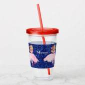 Vrolijk Kerstmis Notenkraker Ballerina Acryl Drinkbeker (Links)