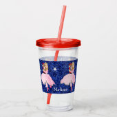 Vrolijk Kerstmis Notenkraker Ballerina Acryl Drinkbeker (Achterkant)