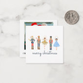 Vrolijk Kerstmis Notenkraker foto Notitiekaartje (Voorkant / Achterkant in situ)
