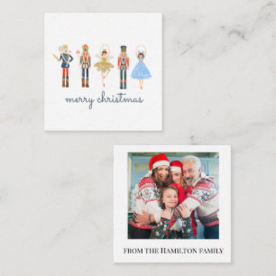 Vrolijk Kerstmis Notenkraker foto Notitiekaartje