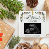 Vrolijk Kerstmis Oma Ultrasound Foto Keramisch Ornament