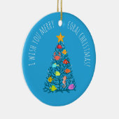 Vrolijk Kerstmis Onderzeese Koraal Tropische Visse Keramisch Ornament (Rechts)