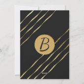 Vrolijk Kerstmis Ondeugend of Mooi Goud Foto Feestdagenkaart (Achterkant)