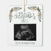 Vrolijk Kerstmis Oom Ultrasound Foto Keramisch Ornament (Links)