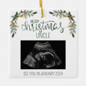 Vrolijk Kerstmis Oom Ultrasound Foto Keramisch Ornament (Voorkant)