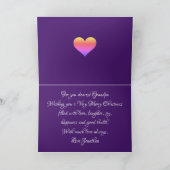 Vrolijk Kerstmis Opa Klassieke Script Naam Chic Kaart (Binnen)