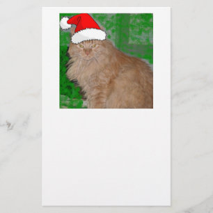 Vrolijk Kerstmis Oranje Tabby Poesje Briefpapier
