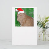 Vrolijk Kerstmis Oranje Tabby Poesje Briefpapier (Staand voorkant)