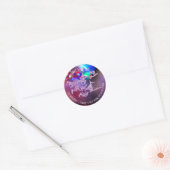 Vrolijk Kerstmis Paarse RSVP Terugkeeradreslabels Ronde Sticker (Envelop)