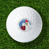 Vrolijk Kerstmis Papa Custom Foto Golfballen