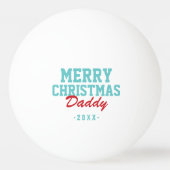 Vrolijk Kerstmis Papa Foto Ping Pong Ballen (Voorkant)
