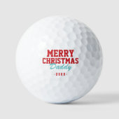Vrolijk Kerstmis Papa Golf Ballen (Voorkant)