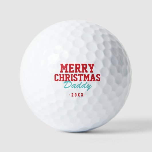 Vrolijk Kerstmis Papa Golf Ballen (Voorkant)