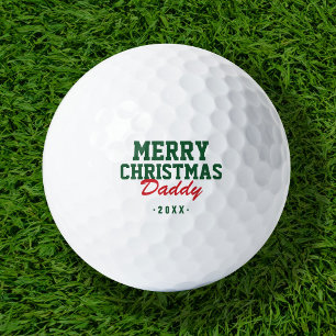Vrolijk Kerstmis Papa Golf Ballen