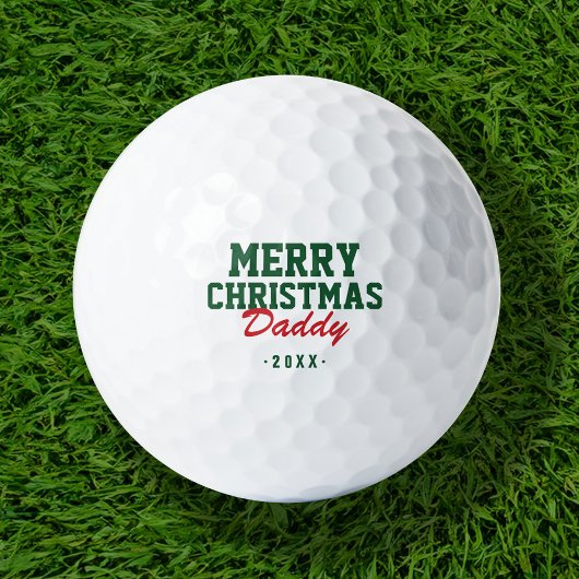 Vrolijk Kerstmis Papa Golf Ballen