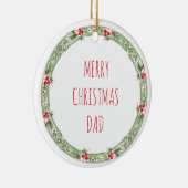 Vrolijk Kerstmis Papa Liefde Kinder Namen Jaar Fee Keramisch Ornament (Rechts)