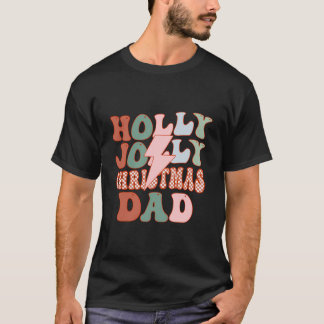 Vrolijk Kerstmis Papa Papa Retro Xmas Party Famili T-shirt