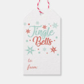 Vrolijk Kerstmis Pastel Jingle Bells Kerstmis Cadeaulabel (Voorkant)