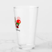 Vrolijk Kerstmis Paws 16oz Pint Glas (Links)