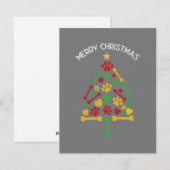 Vrolijk Kerstmis Paws, Huisdier, Kat, Hond Xmas Feestdagenkaart (Voorkant / Achterkant)