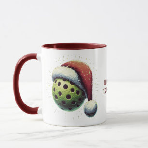 Vrolijk Kerstmis Pickleable Santa Hat Sport Mok