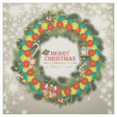 Vrolijk Kerstmis Pickleball 1 Custom Fabric Stof (Swatch)