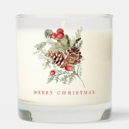 Vrolijk Kerstmis Pinecone Evergreen Berry