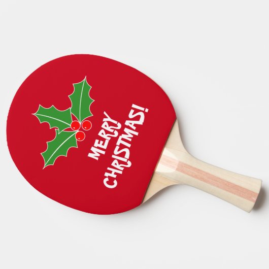 Vrolijk Kerstmis ping pong peddel voor tafeltennis Tafeltennisbatje (Zijkant)