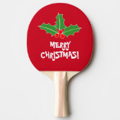 Vrolijk Kerstmis ping pong peddel voor tafeltennis Tafeltennisbatje (Voorkant)