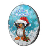 Vrolijk Kerstmis Pinguïn Dart Board Dartbord (Voorkant Rechts)