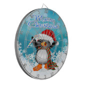 Vrolijk Kerstmis Pinguïn Dart Board Dartbord (Voorkant Links)