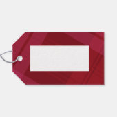 Vrolijk Kerstmis plaid eenvoudig rood gepersonalis Cadeaulabel (Achterkant Horizontaal)