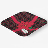 Vrolijk Kerstmis Poinsettia Papieren Borden Papieren Bordje (Gebogen)