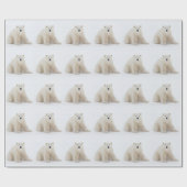 VROLIJK KERSTMIS POLAR BEER CADEAUPAPIER (Vlak)