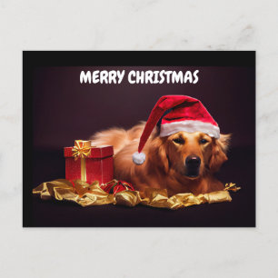 Vrolijk Kerstmis Puppy Hond Feestdagenkaart