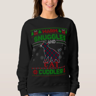 Vrolijk Kerstmis Pyjama Lelijke trui Kat Plaid Out