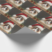 Vrolijk Kerstmis Ragdoll Kat, Kerstmis Santa Ragdo Cadeaupapier (Hoek)