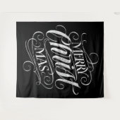 Vrolijk KERSTMIS Religieus krijtbord Krijt Wandkleed (Voorkant (horizontaal))